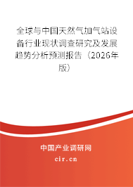 全球與中國天然氣加氣站設備行業(yè)現(xiàn)狀調查研究及發(fā)展趨勢分析預測報告(2026年版) 全球與中國天然氣加氣站設備行業(yè)現(xiàn)狀調查研究及發(fā)展趨勢分析預測報告(2026年版)