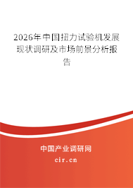 2026年中國扭力試驗機發(fā)展現(xiàn)狀調(diào)研及市場前景分析報告 2026年中國扭力試驗機發(fā)展現(xiàn)狀調(diào)研及市場前景分析報告