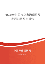 2023年中國寶馬市場調(diào)研及發(fā)展前景預(yù)測報(bào)告