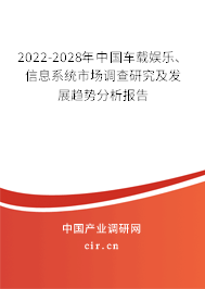 2022-2028年中國車載娛樂、信息系統(tǒng)市場調查研究及發(fā)展趨勢分析報告
