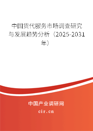 中國貨代服務市場調(diào)查研究與發(fā)展趨勢分析(2025-2031年) 中國貨代服務市場調(diào)查研究與發(fā)展趨勢分析(2025-2031年)