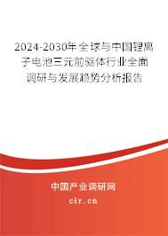 2024-2030年全球與中國鋰離子電池三元前驅(qū)體行業(yè)全面調(diào)研與發(fā)展趨勢分析報(bào)告