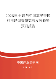 2026年全球與中國離子交換柱市場調查研究與發(fā)展趨勢預測報告 2026年全球與中國離子交換柱市場調查研究與發(fā)展趨勢預測報告
