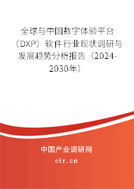 全球與中國數(shù)字體驗平臺(DXP)軟件行業(yè)現(xiàn)狀調(diào)研與發(fā)展趨勢分析報告(2024-2030年) 全球與中國數(shù)字體驗平臺(DXP)軟件行業(yè)現(xiàn)狀調(diào)研與發(fā)展趨勢分析報告(2024-2030年)