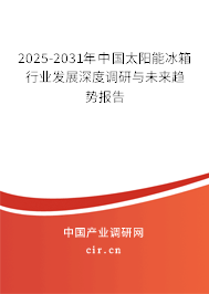 2025-2031年中國太陽能冰箱行業(yè)發(fā)展深度調(diào)研與未來趨勢報告