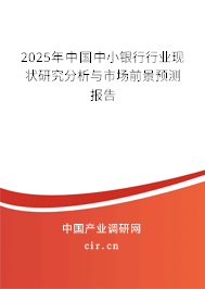 2025年中國中小銀行行業(yè)現(xiàn)狀研究分析與市場前景預測報告