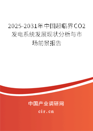 2025-2031年中國超臨界CO2發(fā)電系統(tǒng)發(fā)展現(xiàn)狀分析與市場前景報(bào)告 2025-2031年中國超臨界CO2發(fā)電系統(tǒng)發(fā)展現(xiàn)狀分析與市場前景報(bào)告