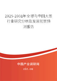 2025-2031年全球與中國大蔥行業(yè)研究分析及發(fā)展前景預測報告