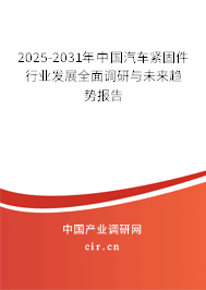 2025-2031年中國(guó)汽車緊固件行業(yè)發(fā)展全面調(diào)研與未來(lái)趨勢(shì)報(bào)告 2025-2031年中國(guó)汽車緊固件行業(yè)發(fā)展全面調(diào)研與未來(lái)趨勢(shì)報(bào)告