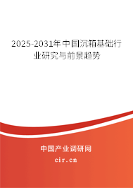 2025-2031年中國(guó)沉箱基礎(chǔ)行業(yè)研究與前景趨勢(shì)