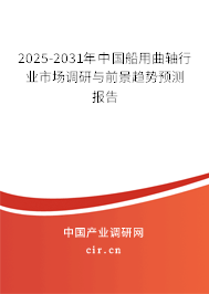 2025-2031年中國船用曲軸行業(yè)市場調(diào)研與前景趨勢預(yù)測報告