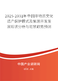 2025-2031年中國(guó)非物質(zhì)文化遺產(chǎn)保護(hù)模式及旅游開(kāi)發(fā)發(fā)展現(xiàn)狀分析與前景趨勢(shì)預(yù)測(cè) 2025-2031年中國(guó)非物質(zhì)文化遺產(chǎn)保護(hù)模式及旅游開(kāi)發(fā)發(fā)展現(xiàn)狀分析與前景趨勢(shì)預(yù)測(cè)