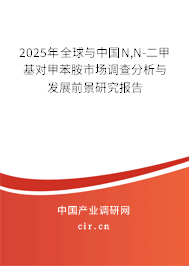 2025年全球與中國N,N-二甲基對甲苯胺市場調(diào)查分析與發(fā)展前景研究報告 2025年全球與中國N,N-二甲基對甲苯胺市場調(diào)查分析與發(fā)展前景研究報告