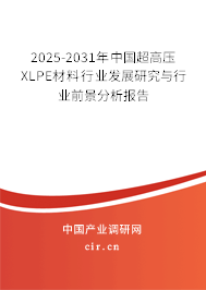 2025-2031年中國超高壓XLPE材料行業(yè)發(fā)展研究與行業(yè)前景分析報告