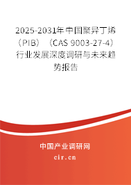 2025-2031年中國(guó)聚異丁烯（PIB）（CAS 9003-27-4）行業(yè)發(fā)展深度調(diào)研與未來(lái)趨勢(shì)報(bào)告