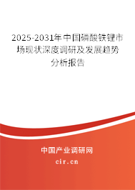 2025-2031年中國磷酸鐵鋰市場現(xiàn)狀深度調(diào)研及發(fā)展趨勢分析報告