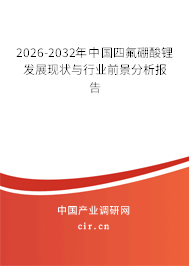 2025-2031年中國四氟硼酸鋰發(fā)展現(xiàn)狀與行業(yè)前景分析報(bào)告