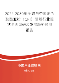 2024-2030年全球與中國無色聚酰亞胺（CPI）薄膜行業(yè)現(xiàn)狀全面調研及發(fā)展趨勢預測報告