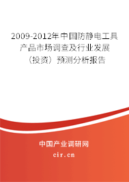2009-2012年中國防靜電工具產品市場調查及行業(yè)發(fā)展（投資）預測分析報告