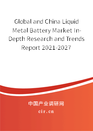 Global and China Liquid Metal Battery Market In-Depth Research and Trends Report 2021-2027