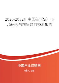 2026-2032年中國(guó)硅(Si)市場(chǎng)研究與前景趨勢(shì)預(yù)測(cè)報(bào)告 2026-2032年中國(guó)硅(Si)市場(chǎng)研究與前景趨勢(shì)預(yù)測(cè)報(bào)告