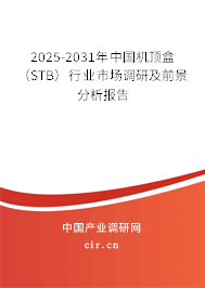 2025-2031年中國(guó)機(jī)頂盒(STB)行業(yè)市場(chǎng)調(diào)研及前景分析報(bào)告 2025-2031年中國(guó)機(jī)頂盒(STB)行業(yè)市場(chǎng)調(diào)研及前景分析報(bào)告