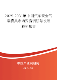 2025-2031年中國(guó)汽車安全氣囊模具市場(chǎng)深度調(diào)研與發(fā)展趨勢(shì)報(bào)告 2025-2031年中國(guó)汽車安全氣囊模具市場(chǎng)深度調(diào)研與發(fā)展趨勢(shì)報(bào)告