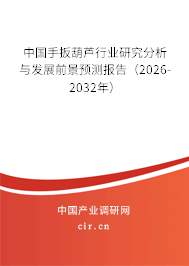 中國手扳葫蘆行業(yè)研究分析與發(fā)展前景預測報告(2025-2031年) 中國手扳葫蘆行業(yè)研究分析與發(fā)展前景預測報告(2025-2031年)