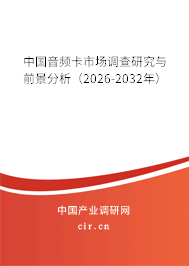 中國音頻卡市場調(diào)查研究與前景分析（2026-2032年）