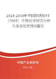 2024-2030年中國(guó)聚酰胺9T（PA9T）市場(chǎng)現(xiàn)狀研究分析與發(fā)展前景預(yù)測(cè)報(bào)告
