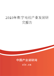 2010年數(shù)字電視產(chǎn)業(yè)發(fā)展研究報告