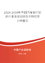 2024-2030年中國汽車鍛打配件行業(yè)發(fā)展調(diào)研及市場前景分析報告 2024-2030年中國汽車鍛打配件行業(yè)發(fā)展調(diào)研及市場前景分析報告