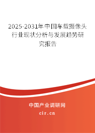 2025-2031年中國車載攝像頭行業(yè)現(xiàn)狀分析與發(fā)展趨勢(shì)研究報(bào)告