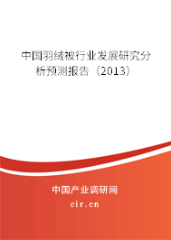 中國(guó)羽絨被行業(yè)發(fā)展研究分析預(yù)測(cè)報(bào)告（2013）