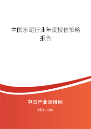 中國水泥行業(yè)年度授信策略報(bào)告 中國水泥行業(yè)年度授信策略報(bào)告