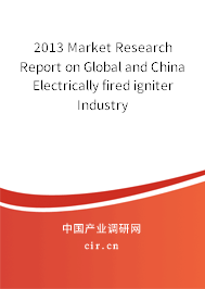 2013 Market Research Report on Global and China Electrically fired igniter Industry 2013 Market Research Report on Global and China Electrically fired igniter Industry