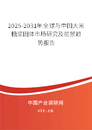 2025-2031年全球與中國(guó)大米糖漿固體市場(chǎng)研究及前景趨勢(shì)報(bào)告
