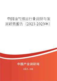 中國油氣儲運行業(yè)調(diào)研與發(fā)展趨勢報告（2023-2029年）