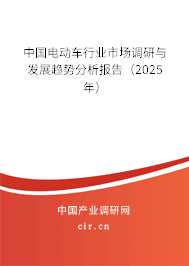 中國電動車行業(yè)市場調研與發(fā)展趨勢分析報告(2025年) 中國電動車行業(yè)市場調研與發(fā)展趨勢分析報告(2025年)