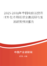 2025-2031年中國(guó)電信運(yùn)營(yíng)商IT外包市場(chǎng)現(xiàn)狀全面調(diào)研與發(fā)展趨勢(shì)預(yù)測(cè)報(bào)告