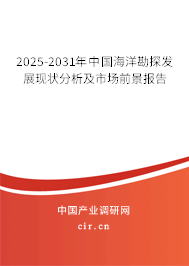 2025-2031年中國海洋勘探發(fā)展現(xiàn)狀分析及市場前景報告