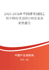 2025-2031年中國建筑加固工程市場現(xiàn)狀調研分析及發(fā)展趨勢報告 2025-2031年中國建筑加固工程市場現(xiàn)狀調研分析及發(fā)展趨勢報告