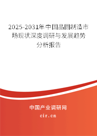 2025-2031年中國晶圓制造市場現(xiàn)狀深度調(diào)研與發(fā)展趨勢分析報告
