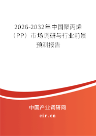 2026-2032年中國聚丙烯（PP）市場調(diào)研與行業(yè)前景預(yù)測報(bào)告