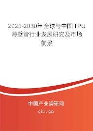 2025-2030年全球與中國TPU薄壁管行業(yè)發(fā)展研究及市場前景