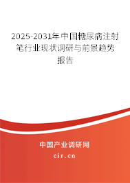 2024-2030年中國糖尿病注射筆行業(yè)現(xiàn)狀調(diào)研與前景趨勢報告