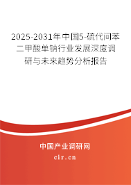 2025-2031年中國(guó)5-硫代間苯二甲酸單鈉行業(yè)發(fā)展深度調(diào)研與未來(lái)趨勢(shì)分析報(bào)告 2025-2031年中國(guó)5-硫代間苯二甲酸單鈉行業(yè)發(fā)展深度調(diào)研與未來(lái)趨勢(shì)分析報(bào)告
