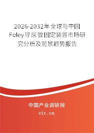 2026-2032年全球與中國Foley導尿管固定裝置市場研究分析及前景趨勢報告