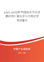 2025-2031年中國骨關節(jié)炎疼痛藥物行業(yè)現狀與市場前景預測報告 2025-2031年中國骨關節(jié)炎疼痛藥物行業(yè)現狀與市場前景預測報告