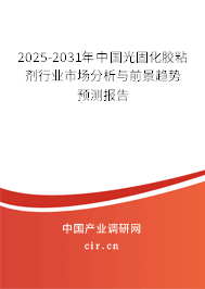2025-2031年中國光固化膠粘劑行業(yè)市場分析與前景趨勢預(yù)測報告